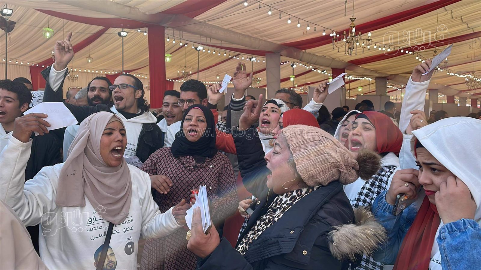 هتافات ودعاية داخل الخيم الانتخابية بنادي الزمالك (4)