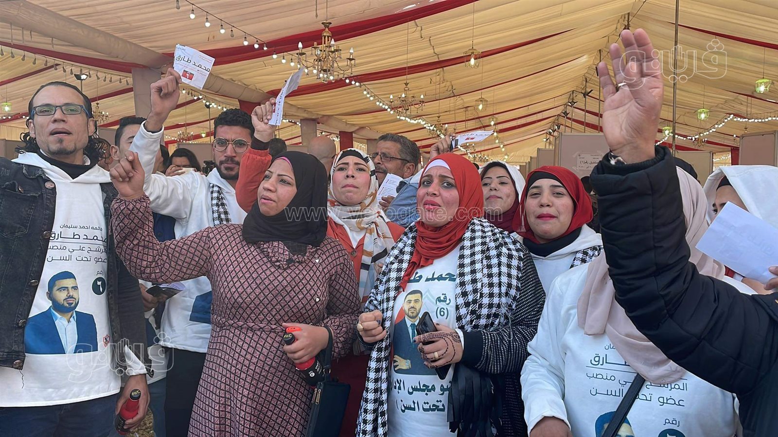 هتافات ودعاية داخل الخيم الانتخابية بنادي الزمالك (6)