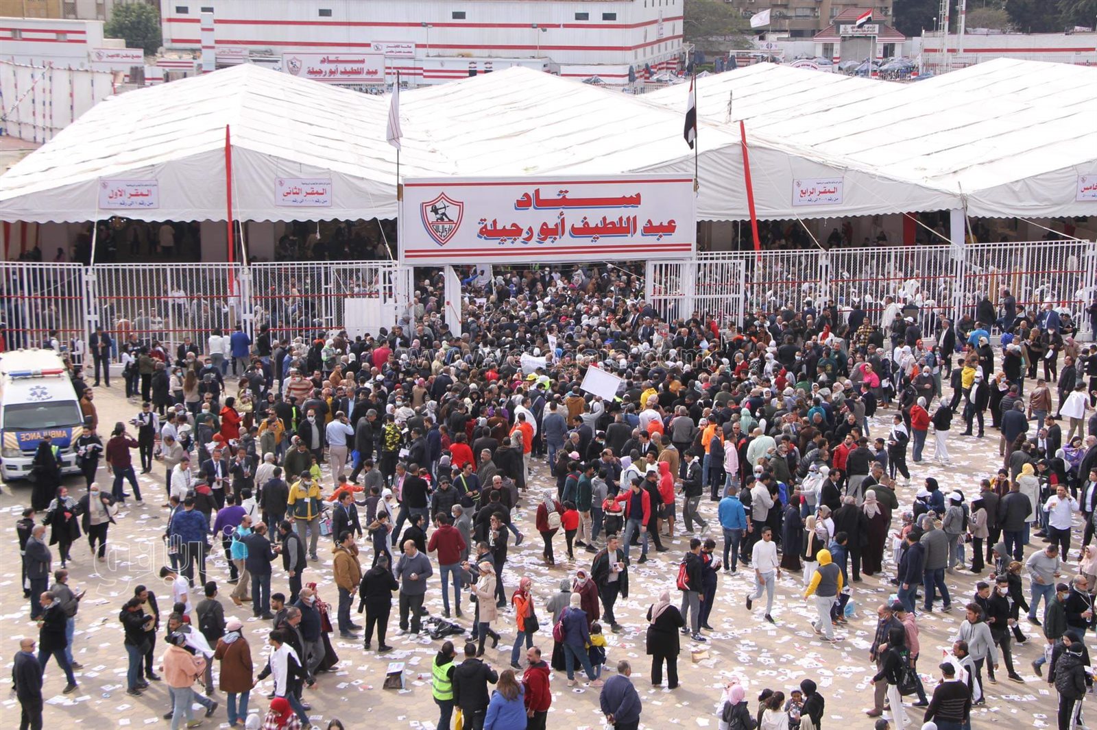 تزايد أعداد الناخبين بانتخابات نادي الزمالك (6)