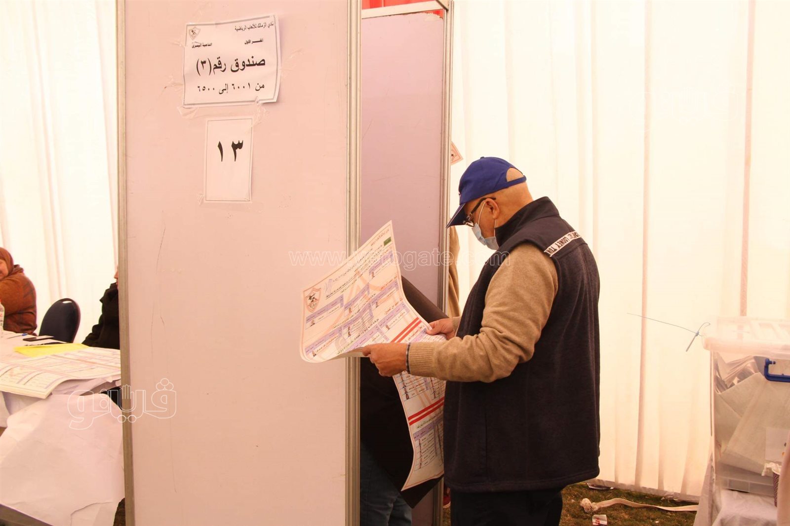 تزايد أعداد الناخبين بانتخابات نادي الزمالك (18)