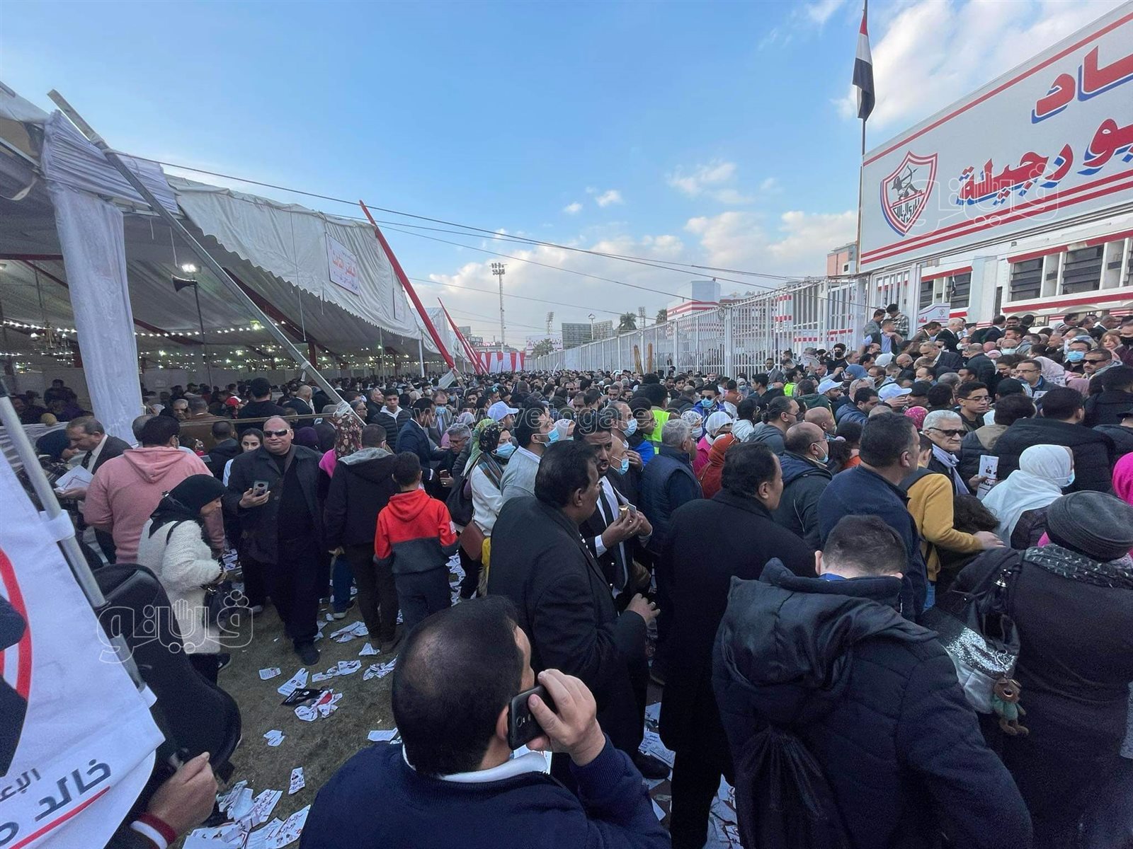 هتافات واعتداءات وإصابات داخل المقر الانتخابي بنادي الزمالك (3)