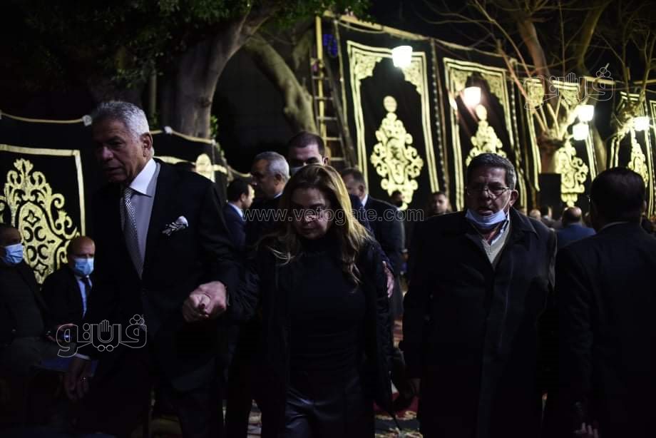 فريد الديب وحسن حمدي في عزاء رجائي عطية (3)