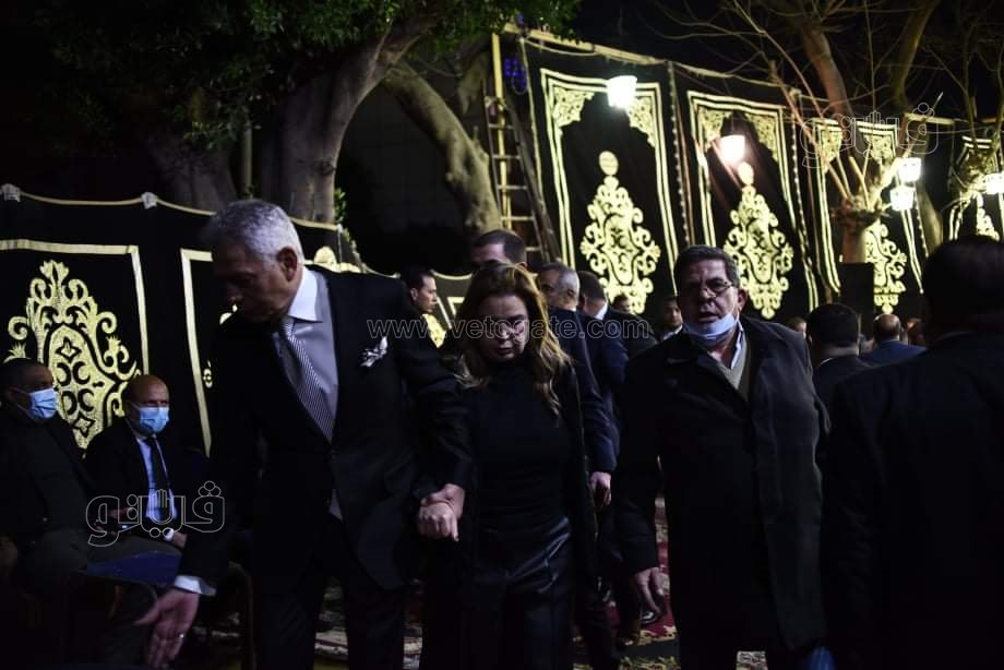 فريد الديب وحسن حمدي في عزاء رجائي عطية (11)