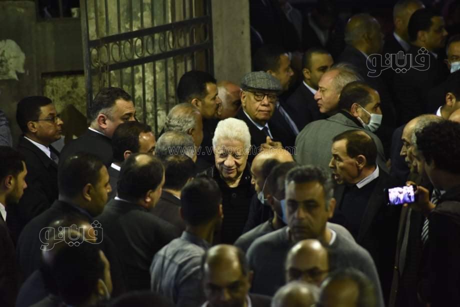 مرتضي منصور في عزاء رجائي عطية (10)