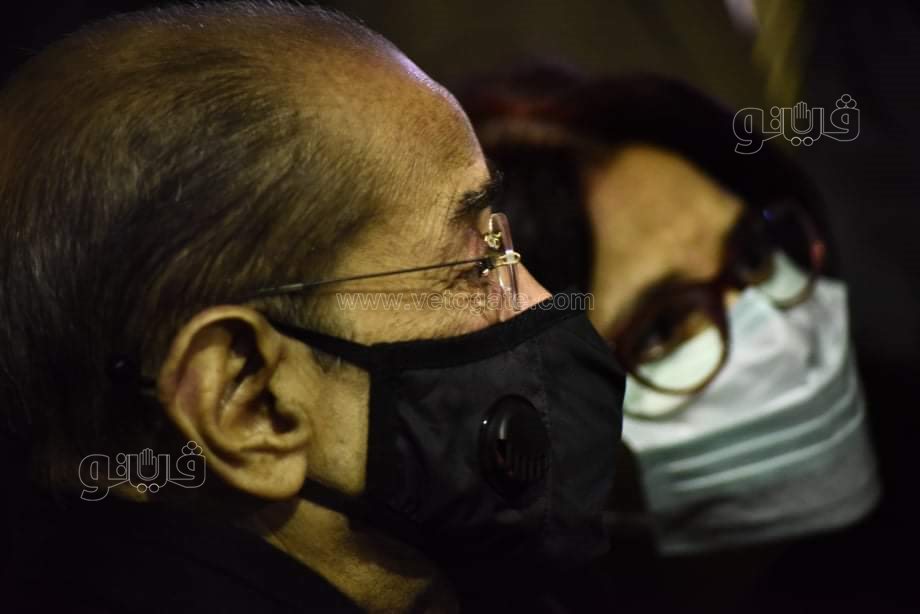 انهيار فريد الديب في عزاء رجائي عطية (51)