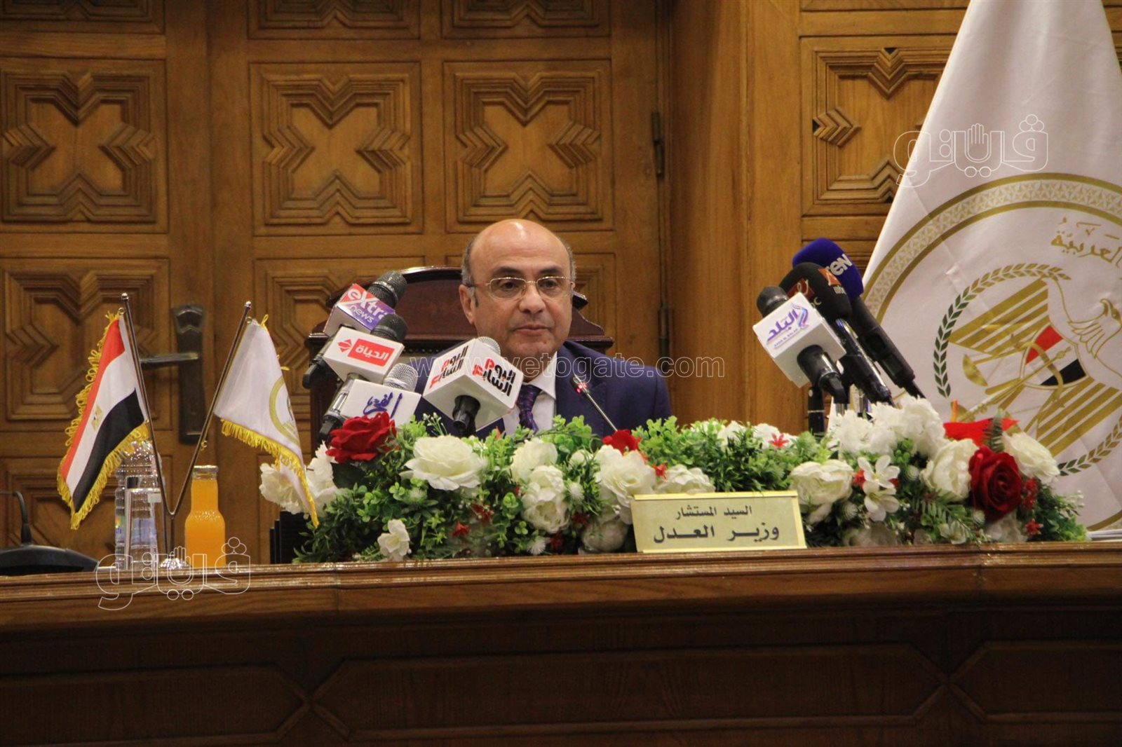 مؤتمر صحفي لوزير العدل (1)