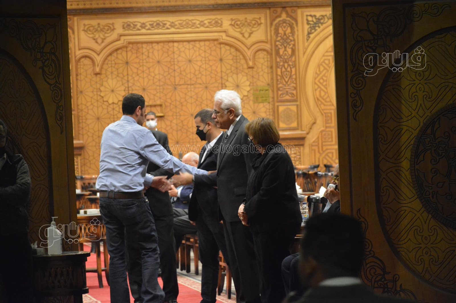 عمرو موسى وبكري والخشت يشاركون في عزاء والدة حسام بدراوي بمسجد الشرطة (14)