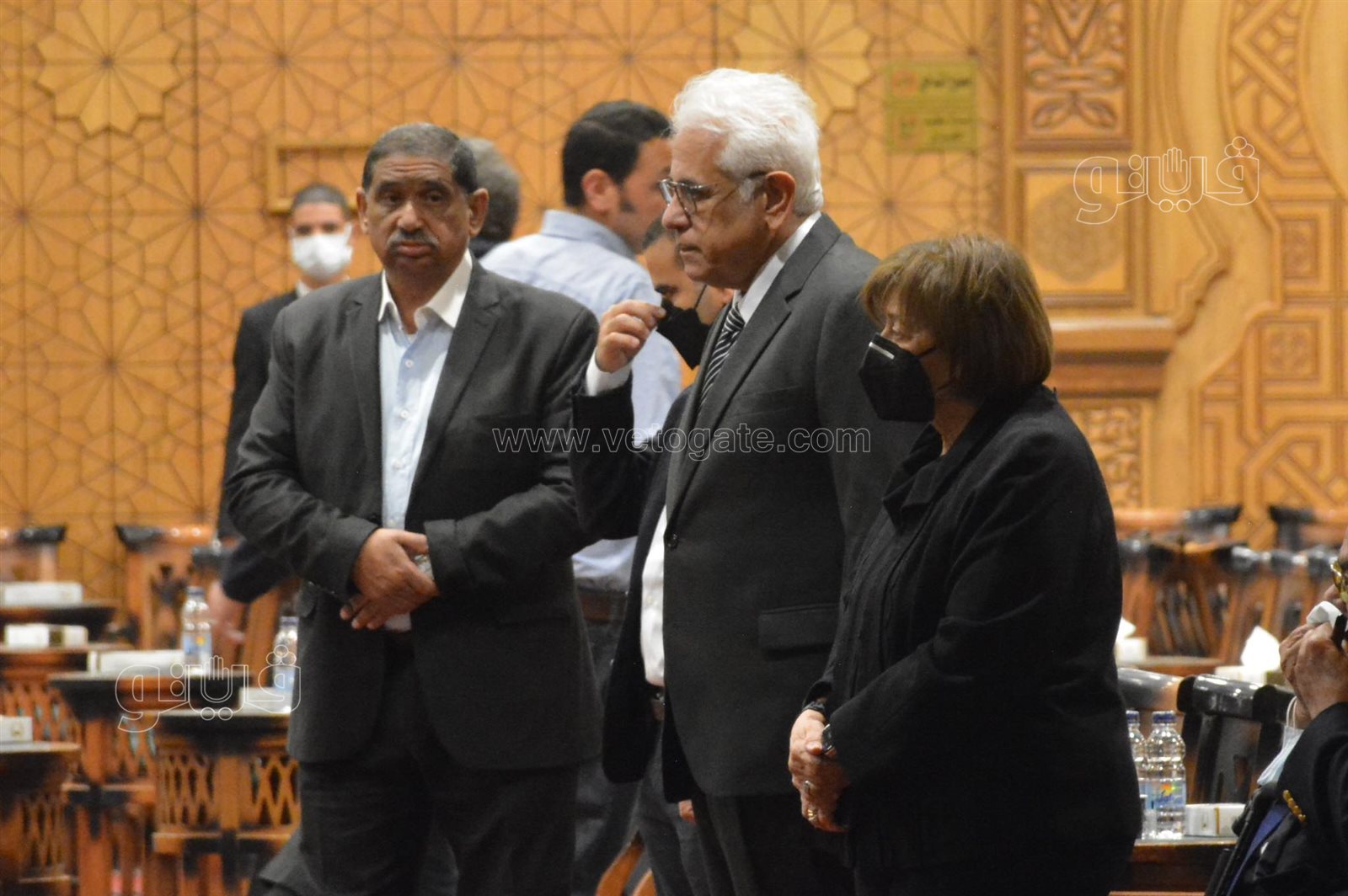 عمرو موسى وبكري والخشت يشاركون في عزاء والدة حسام بدراوي بمسجد الشرطة (15)