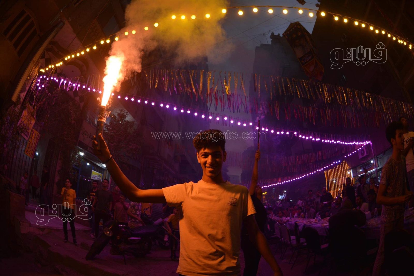 أهالي فيصل ينظمون أكبر مائدة إفطار (39)