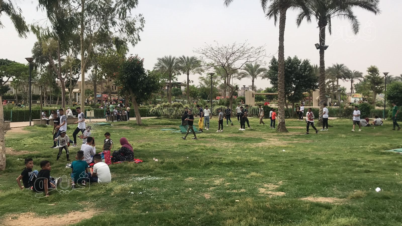 العائلات يتصدرون مشهد احتفالات العيد في حديقة الجيزة (1)