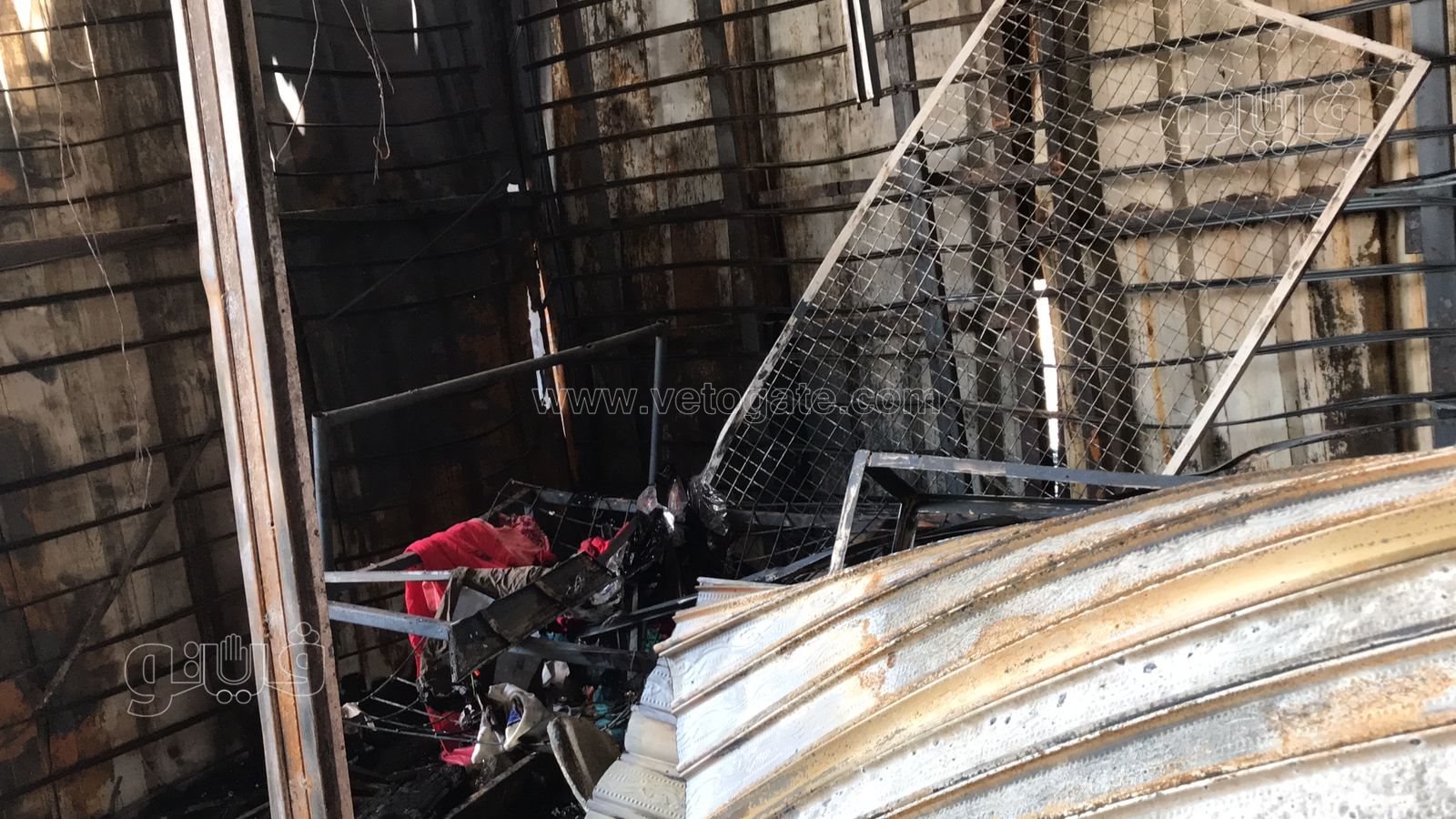 آثار حريق 10 محال في المرج الجديدة (5)