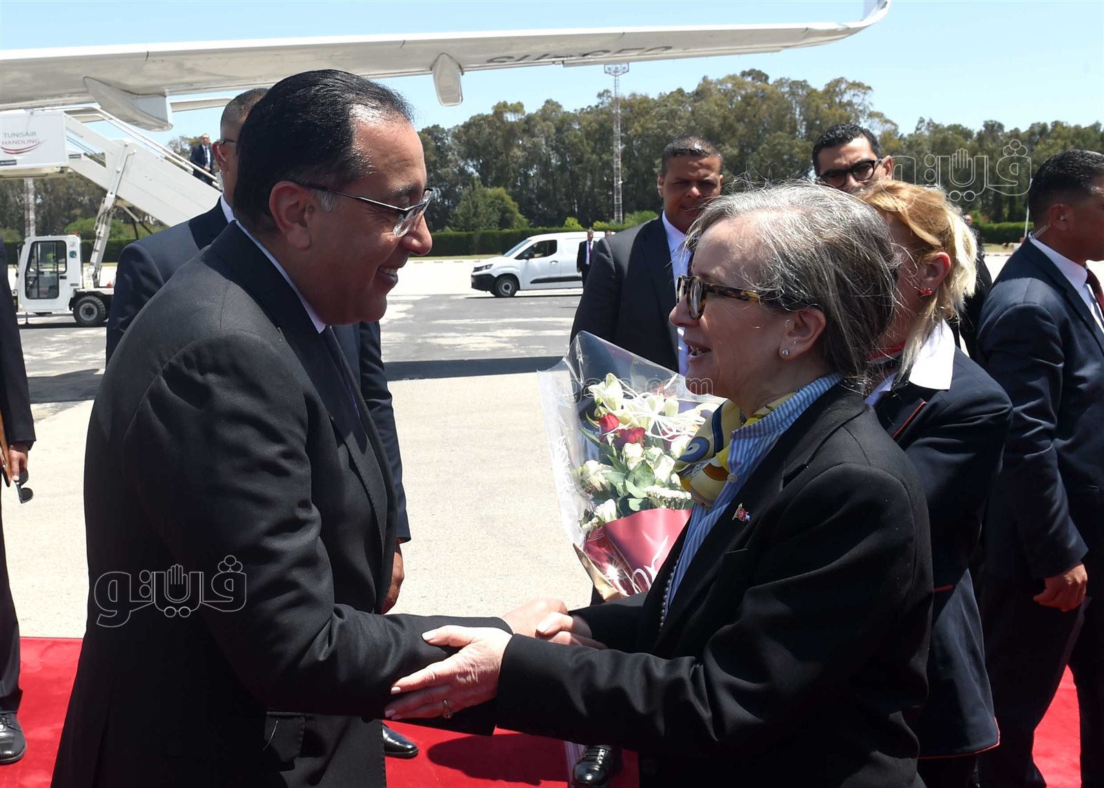 استقبال رئيس الوزراء مصطفي مدبولي في تونس (4)