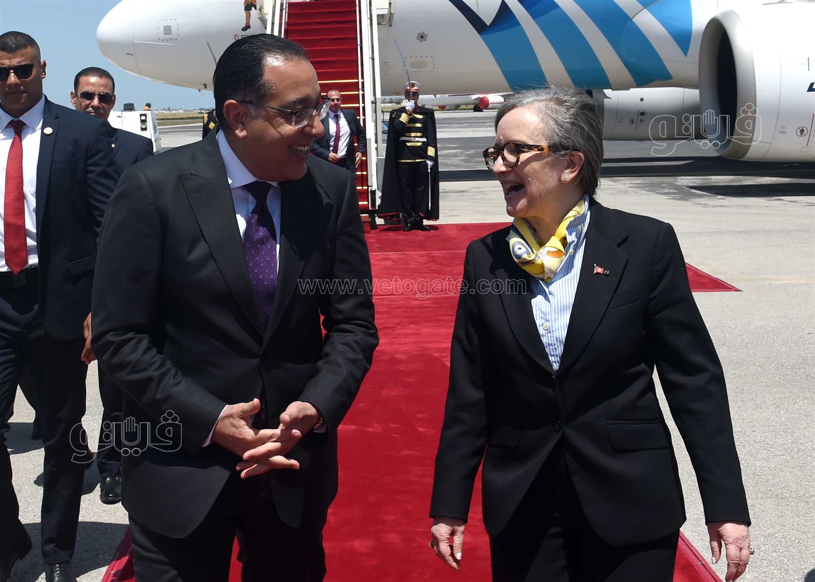 استقبال رئيس الوزراء مصطفي مدبولي في تونس (9)