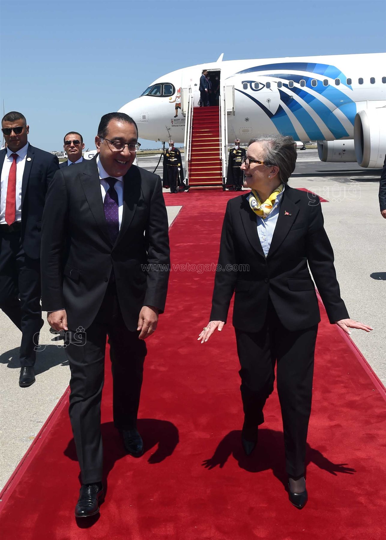 استقبال رئيس الوزراء مصطفي مدبولي في تونس (10)