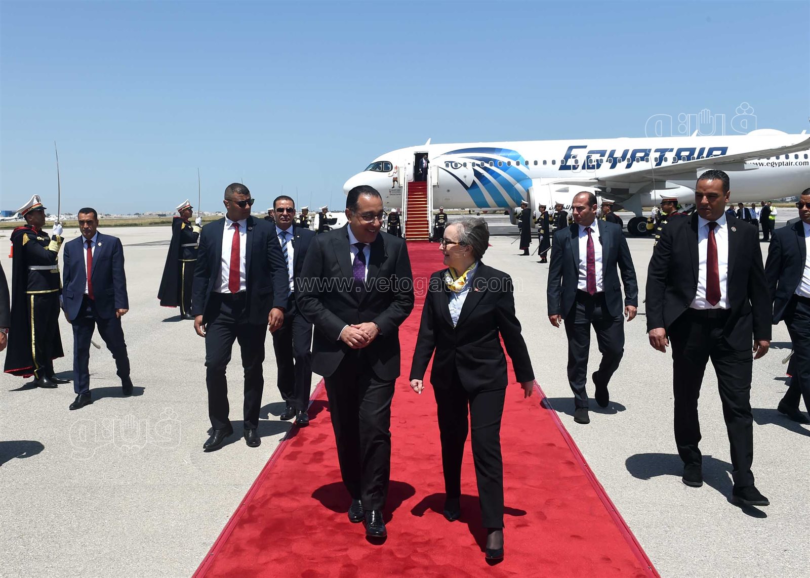 استقبال رئيس الوزراء مصطفي مدبولي في تونس (13)