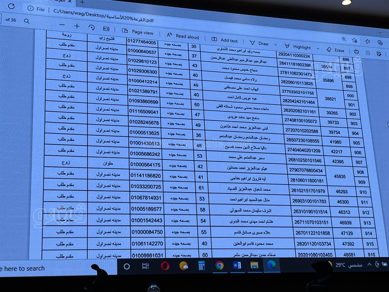 أسماء الفائزين في قرعة الحج بمحافظة القاهرة (5)