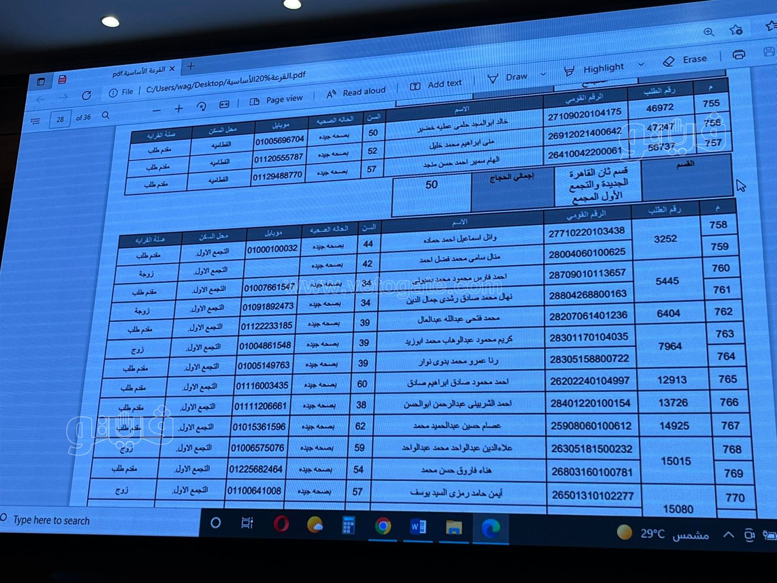 أسماء الفائزين في قرعة الحج بمحافظة القاهرة (41)