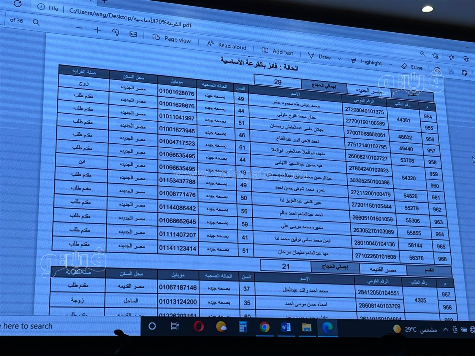 أسماء الفائزين في قرعة الحج بمحافظة القاهرة (42)