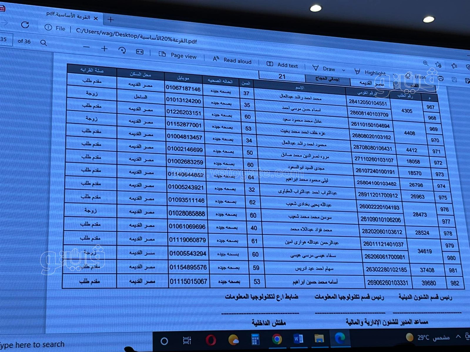 أسماء الفائزين في قرعة الحج بمحافظة القاهرة (52)