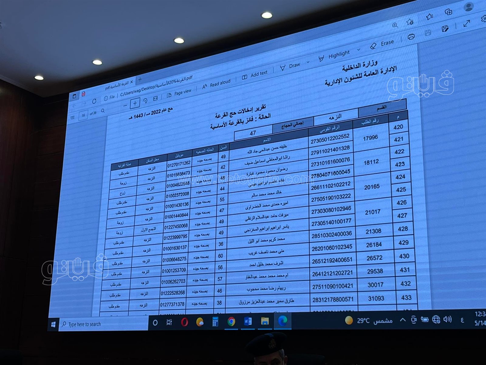 أسماء الفائزين في قرعة الحج بمحافظة القاهرة (58)