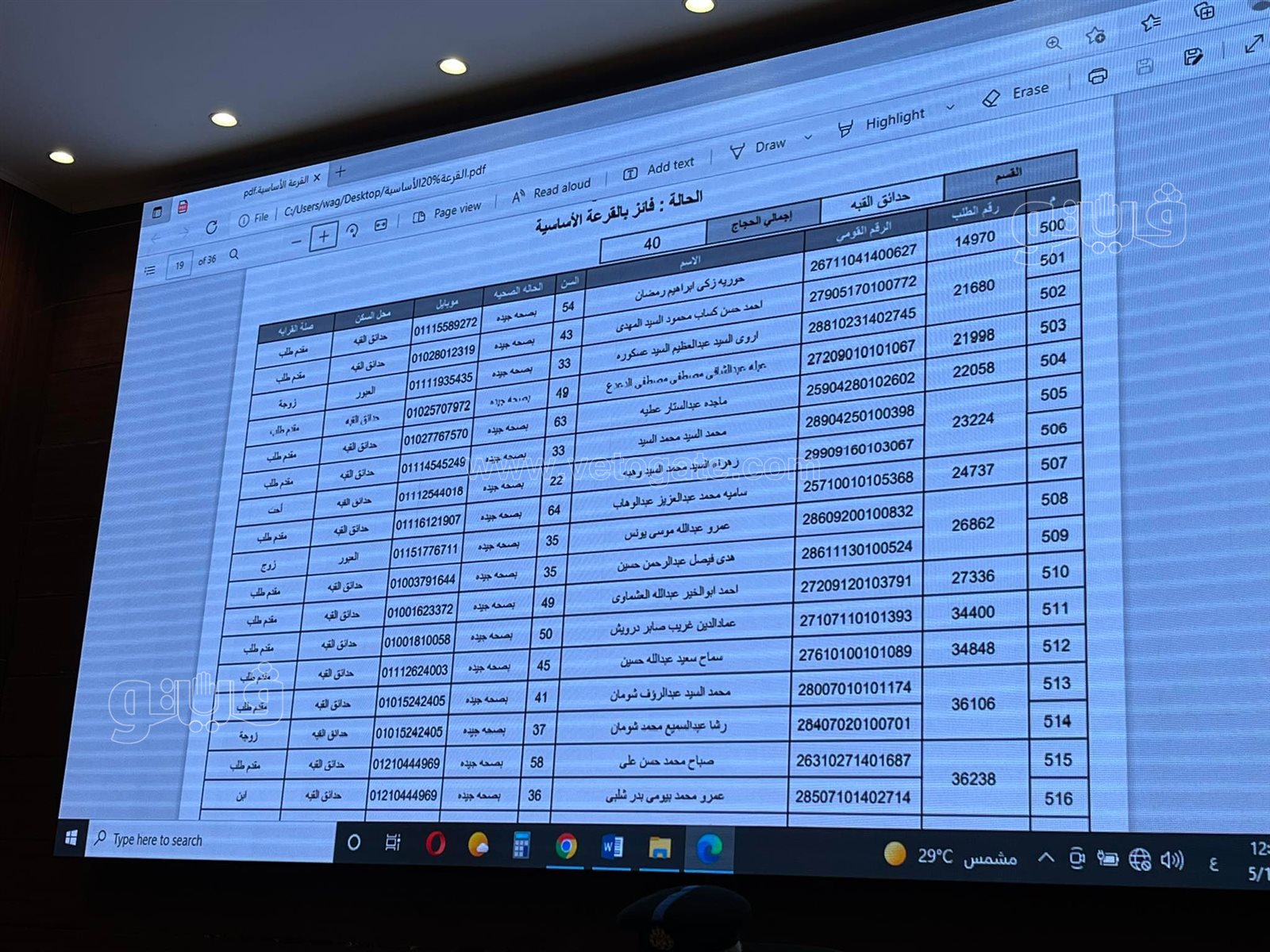 أسماء الفائزين في قرعة الحج بمحافظة القاهرة (61)