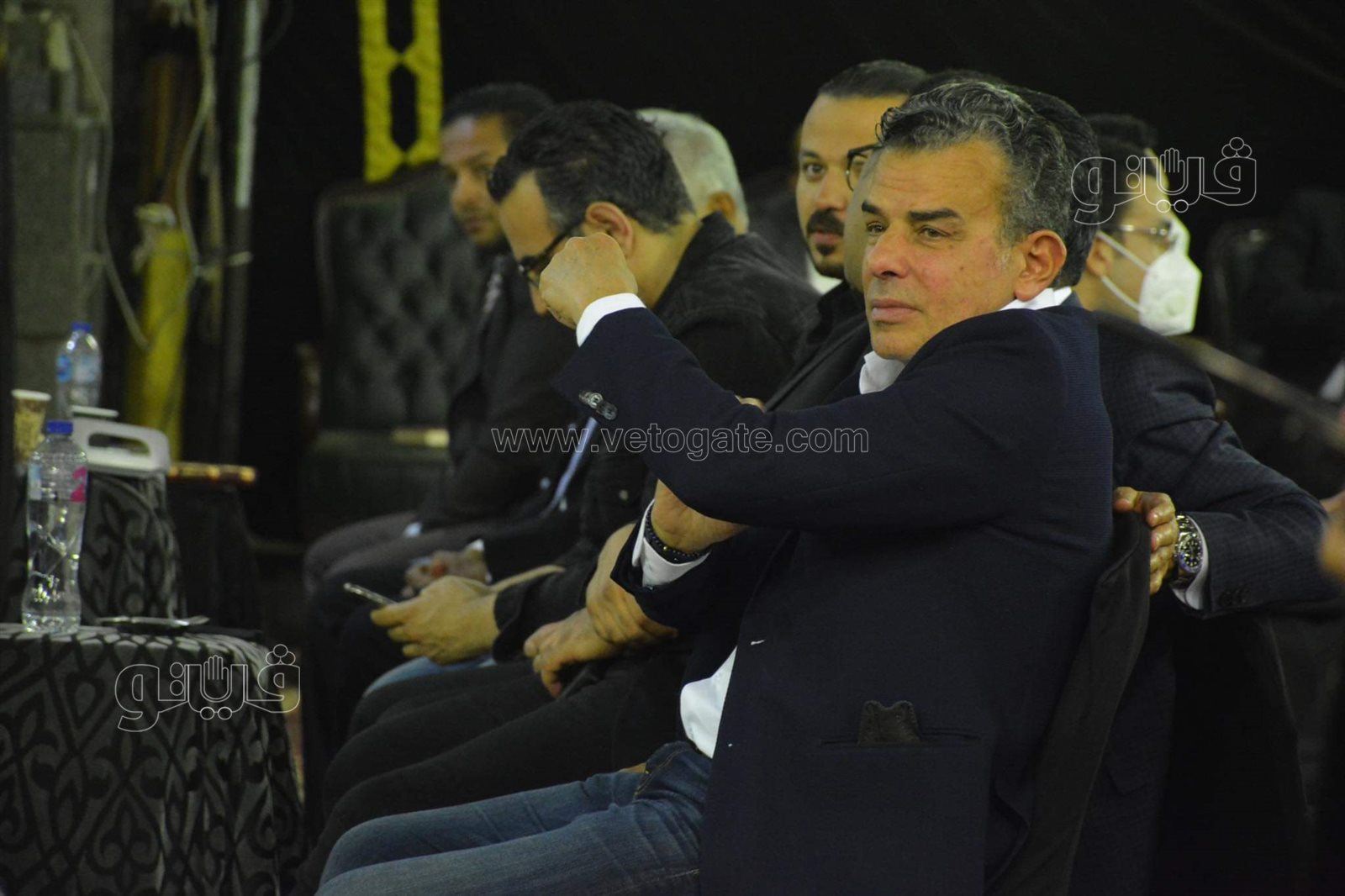 احمد دياب والدرندلى وخالد بيبو يشاركون في عزاء والد محمد سراج (6)