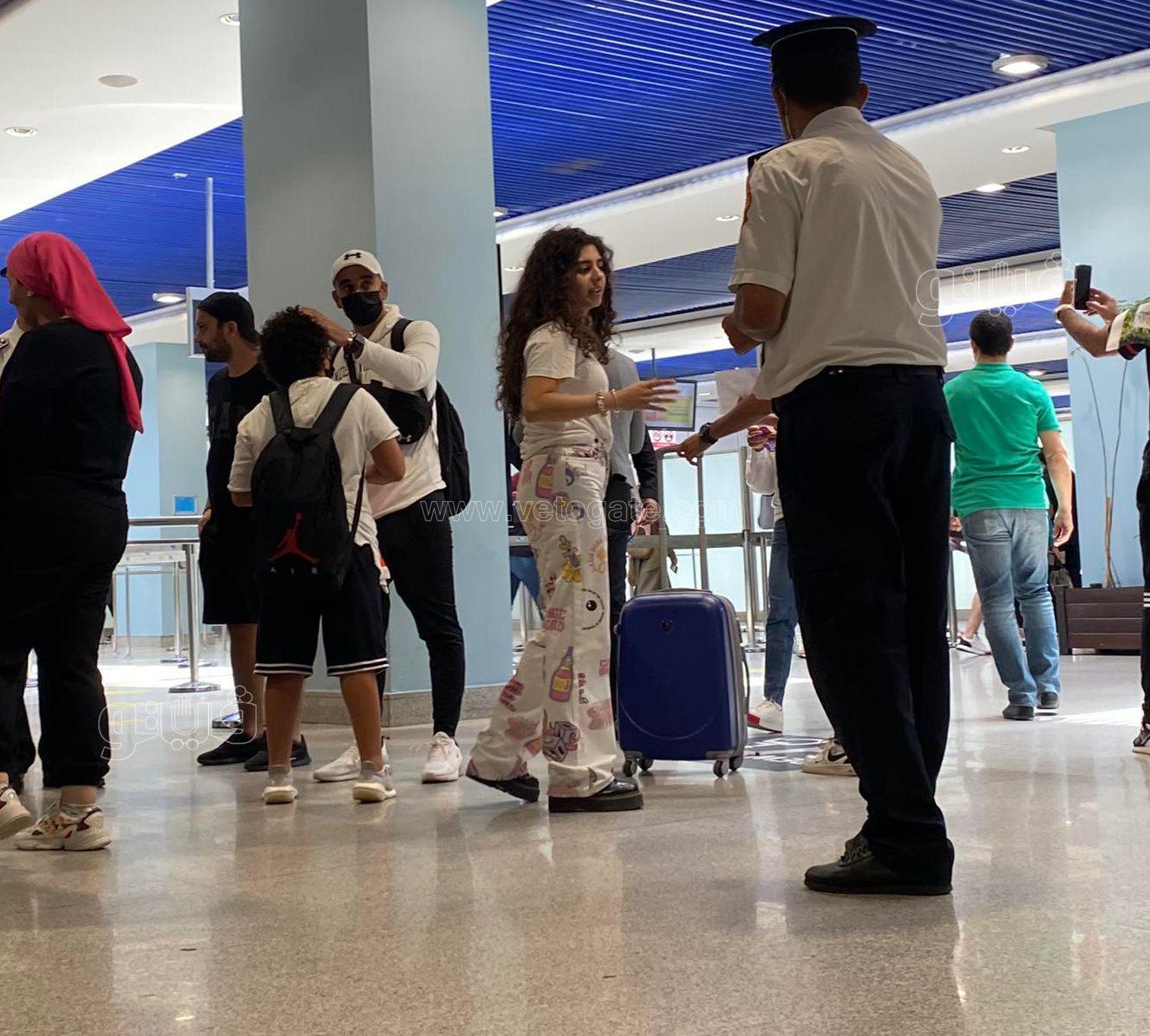 مايان السيد مع جماهير الأهلى فى المغرب لتشجيع الفريق أمام الوداد (1)