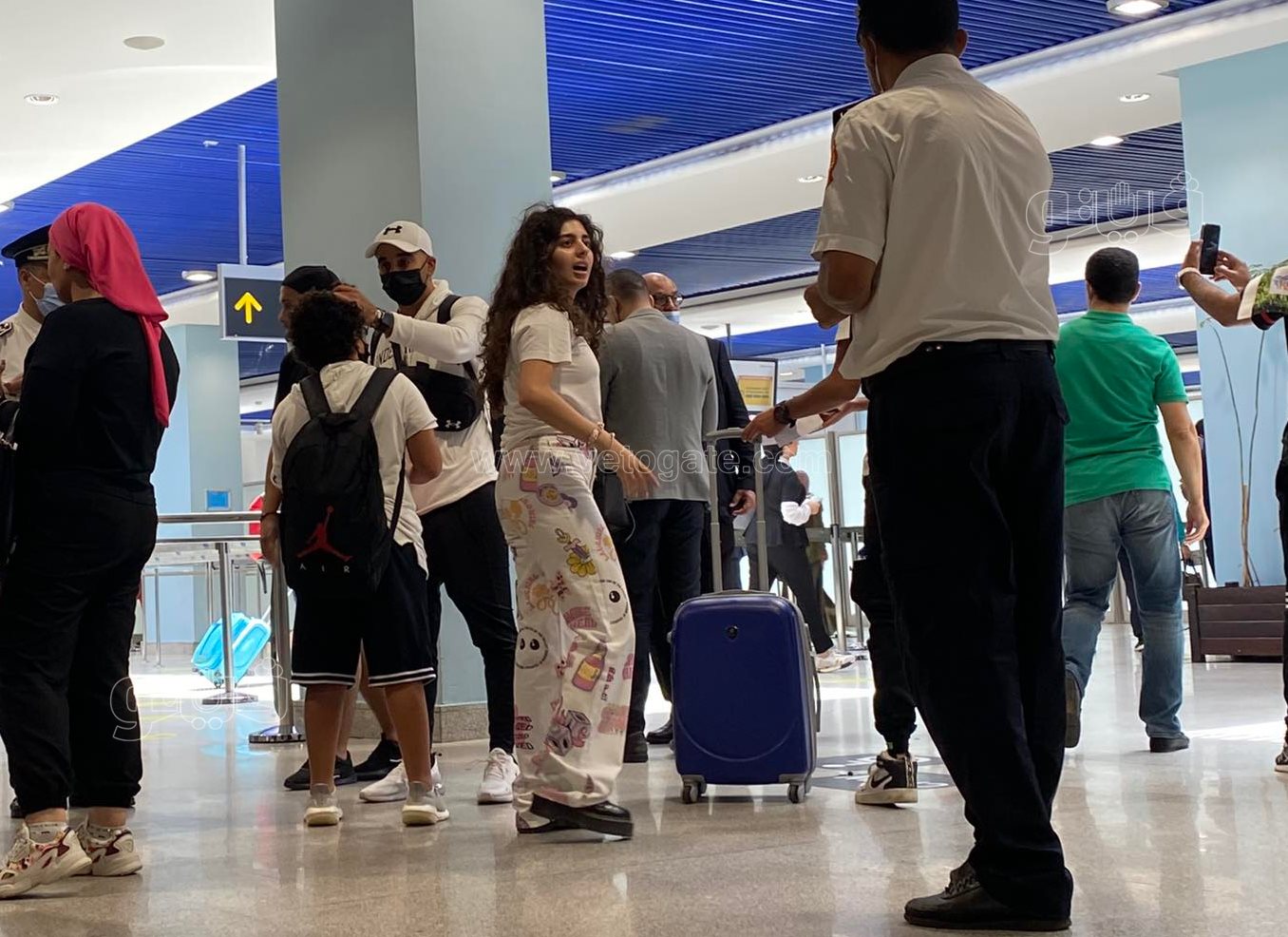 مايان السيد مع جماهير الأهلى فى المغرب لتشجيع الفريق أمام الوداد (3)