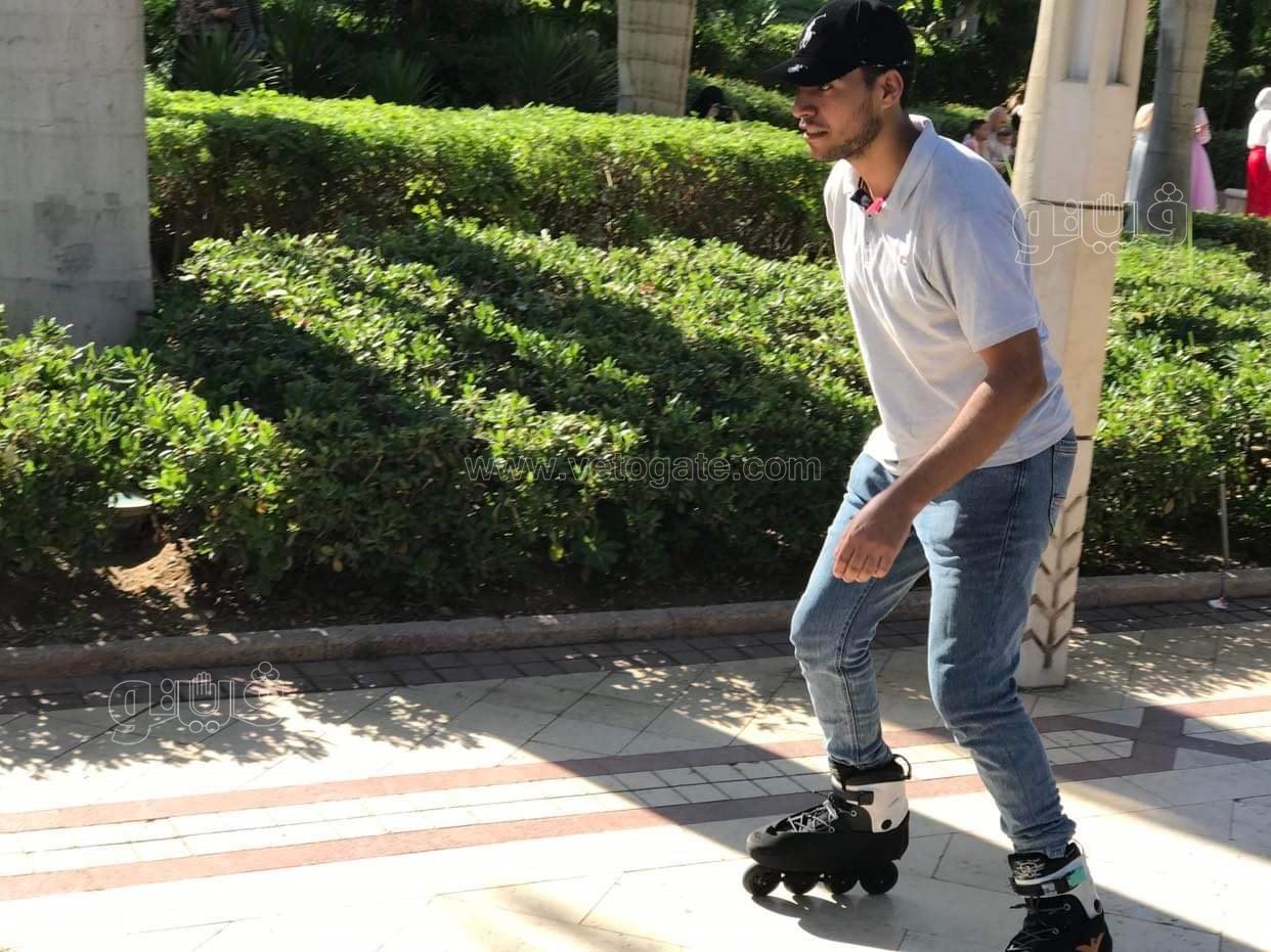 كرة القدم والباتيناج يسيطران على احتفالات إجازة العيد بحديقة الأزهر (11)