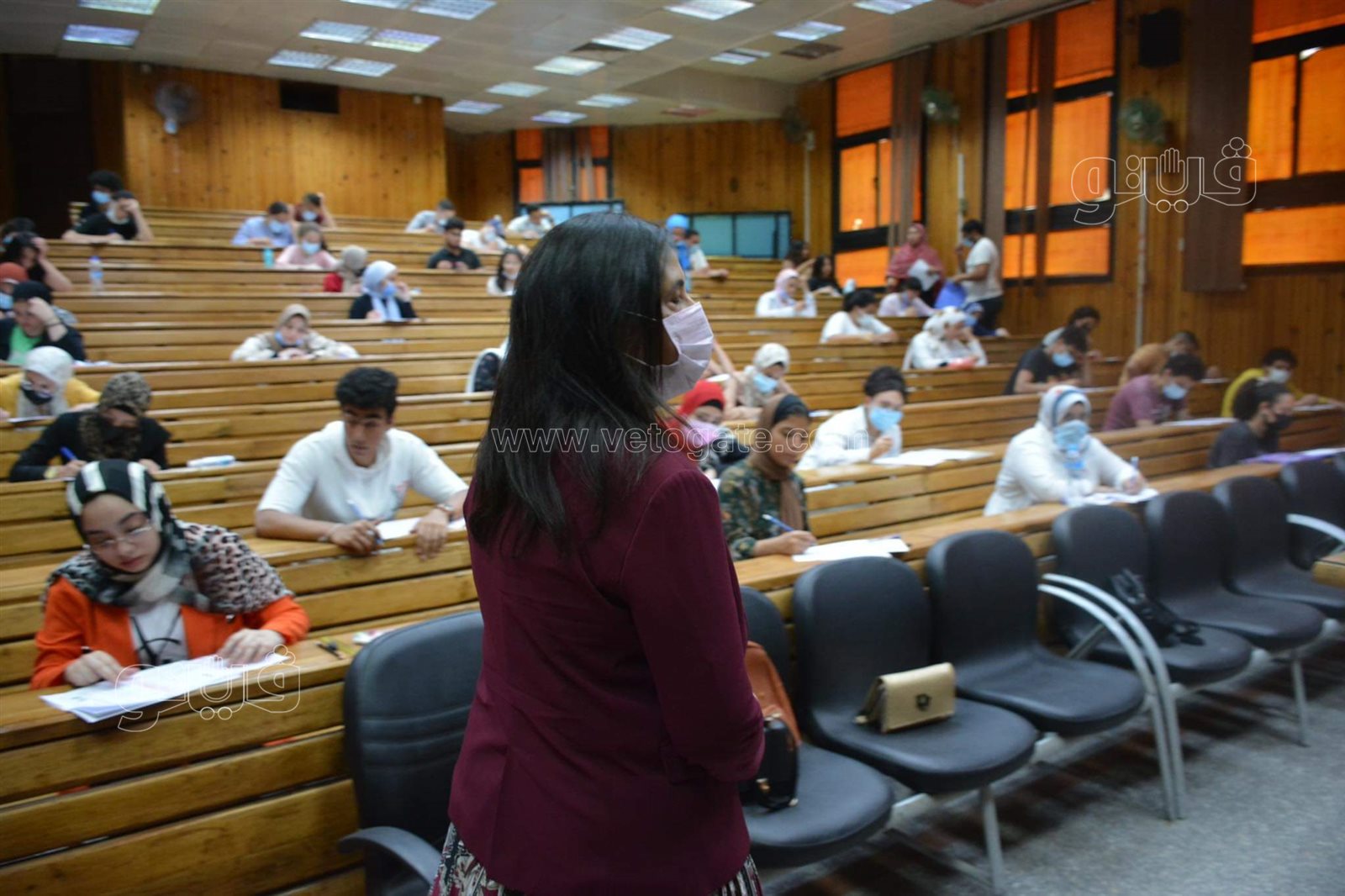 عميد إعلام القاهرة تتفقد امتحان القدرات لطلاب الثانوية (26)