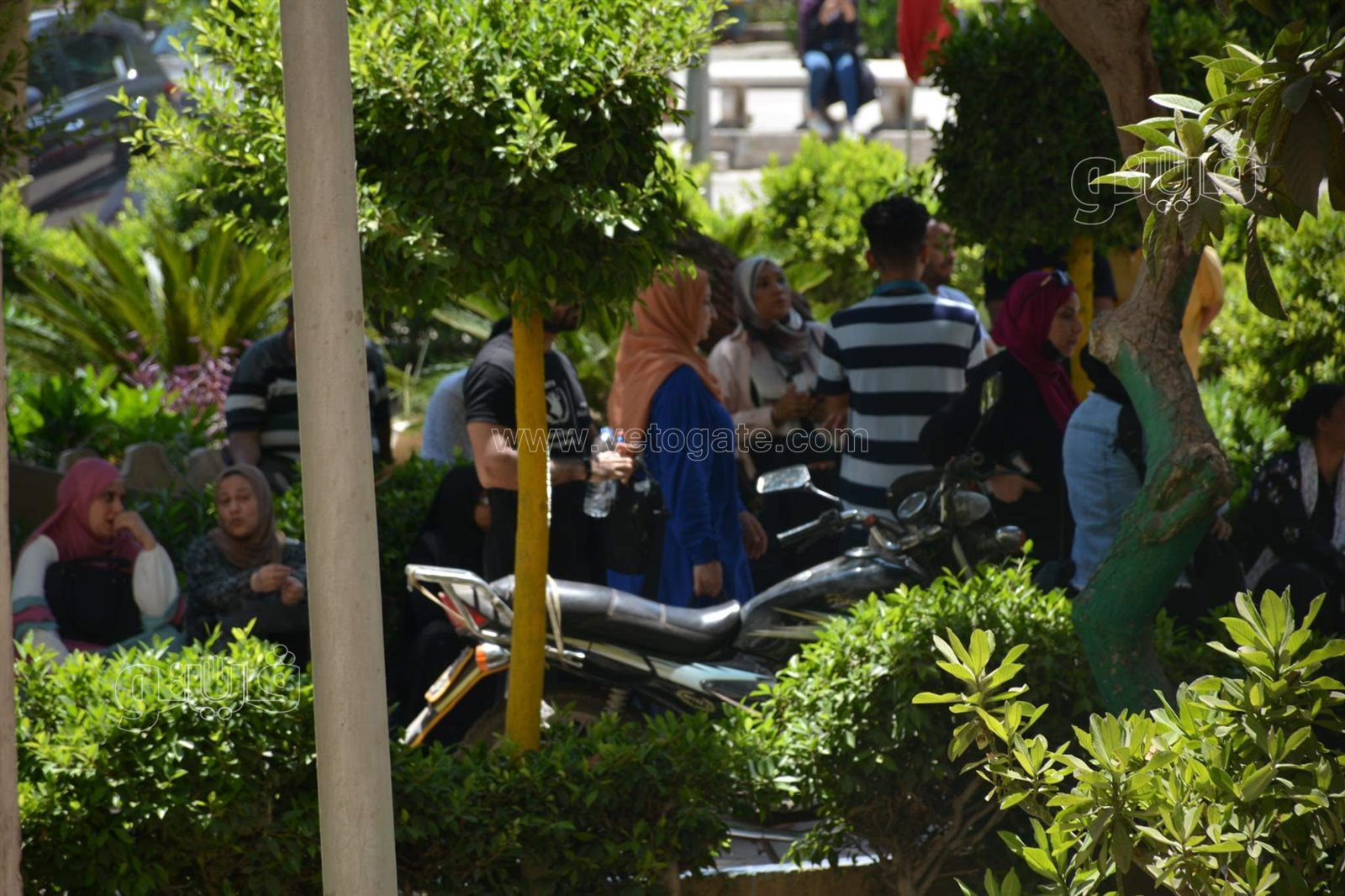 انتظار أولياء أمور طلاب الثانوية أمام إعلام القاهرة خلال أداء امتحانات القدرات (2)