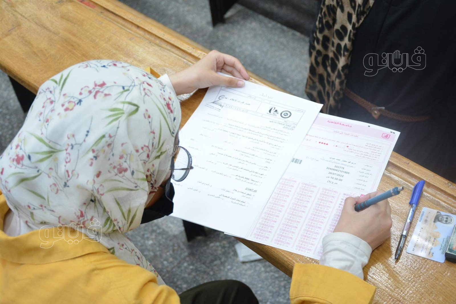 عميد إعلام القاهرة تتفقد امتحان القدرات لطلاب الثانوية (7)