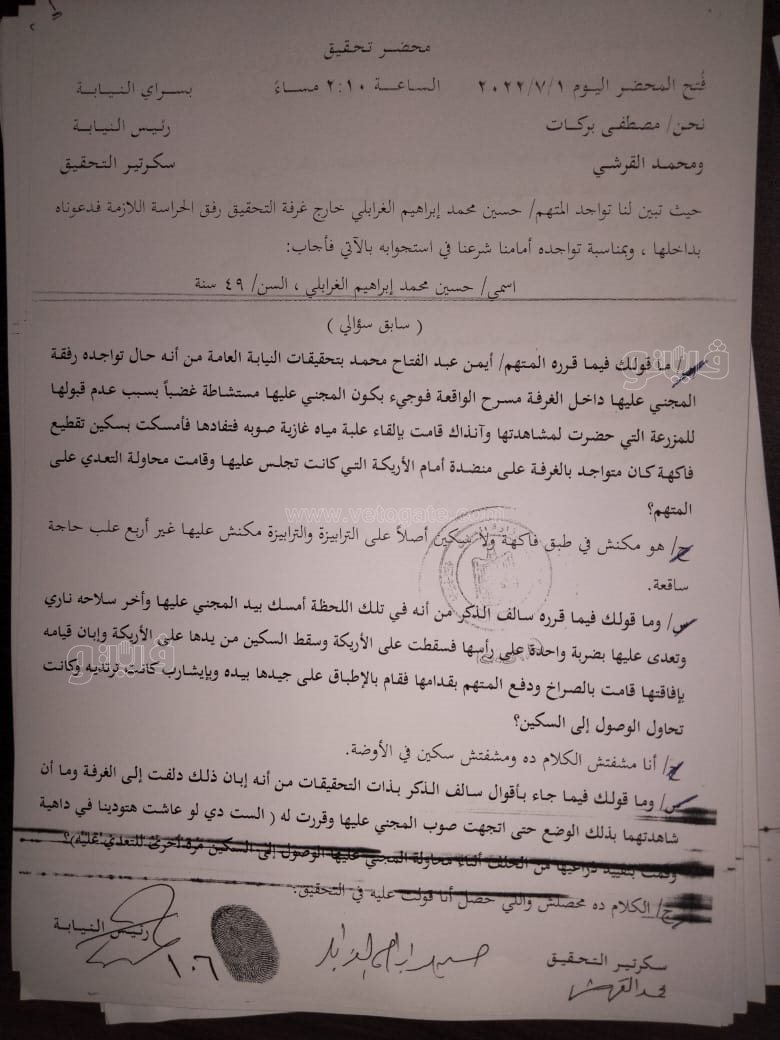 نص تحقيقات النيابة في قضية مقتل المذيعة شيماء جمال (166)