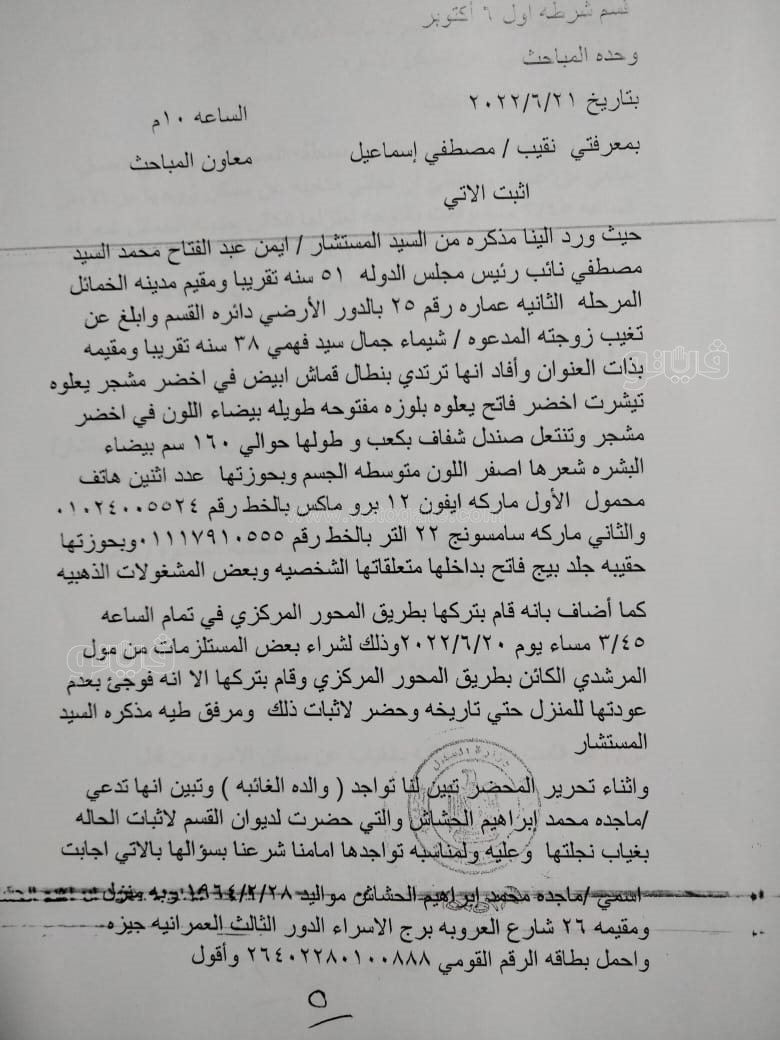 نص تحقيقات النيابة في قضية مقتل المذيعة شيماء جمال (288)