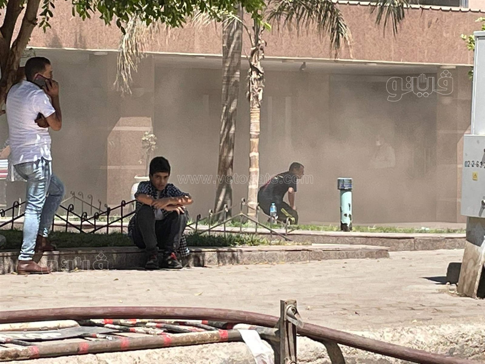 اندلاع حريق في مول هيلتون رمسيس (1)