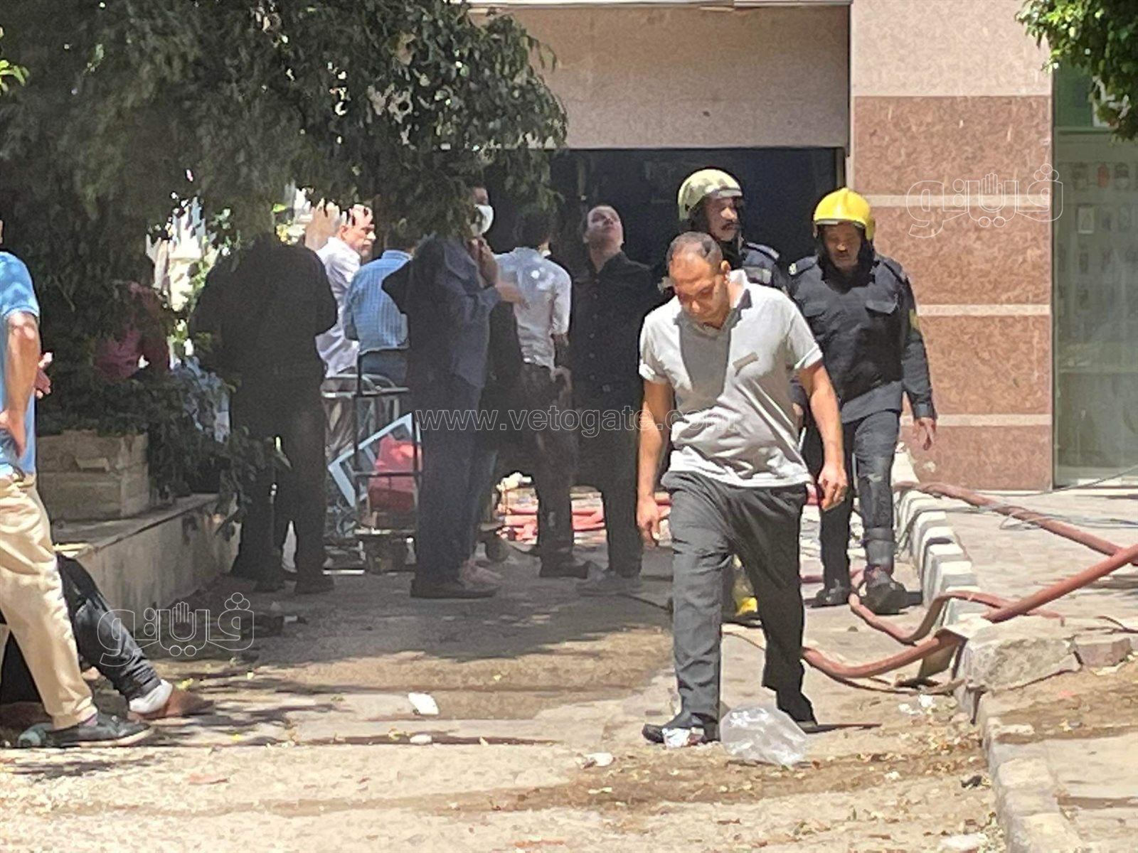 اندلاع حريق في مول هيلتون رمسيس (6)