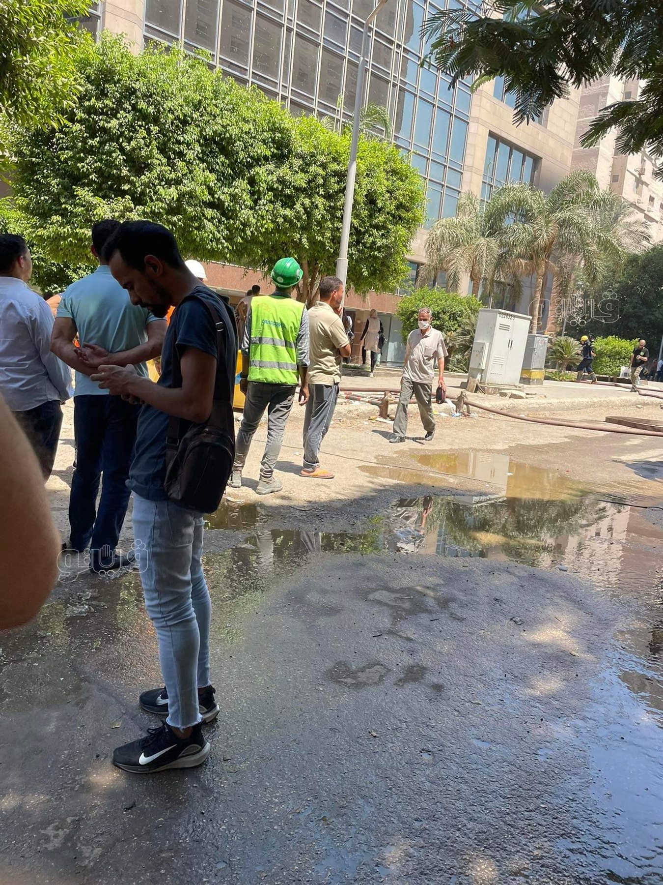 اندلاع حريق في مول هيلتون رمسيس (15)