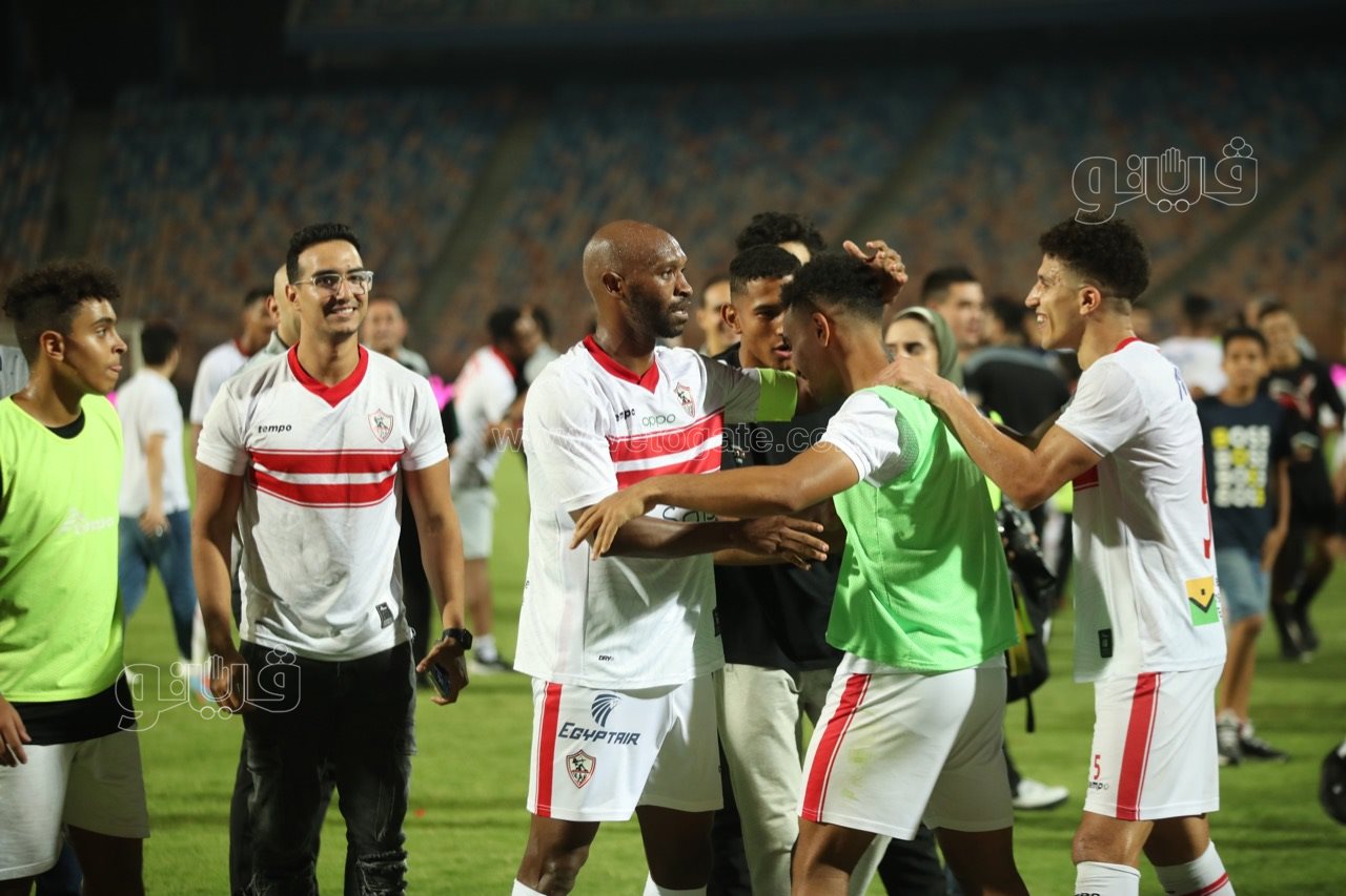 احتفالات لاعبي الزمالك (3)
