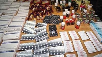 مصادرة قرابة 2 مليون قرص منشطات جنسية مقلدة داخل مصنع بالسلام