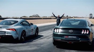 السرعة تختبر سيارات تويوتا GR سوبر وموستانج Bullitt | فيديو