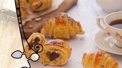 طريقة عمل الكرواسون السريع بالشوكولاتة من مطبخ الشيف آسيا