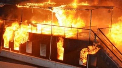 السيطرة على حريق هائل نشب بأشجار قرية في طوخ