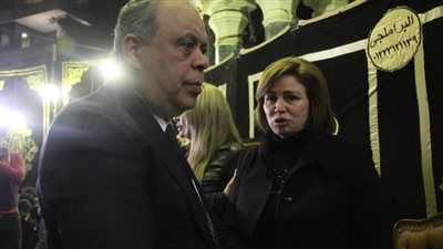 الإبراشي وأشرف زكي في عزاء ماجدة الصباحي | صور