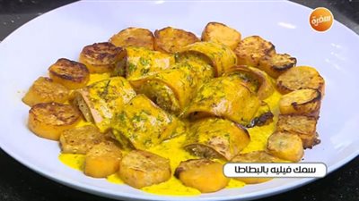 طريقة عمل سمك الفيليه بالبطاطا | فيديو