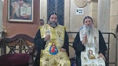 أسقف دمياط يتراس عشية عيد القديسة دميانة بديرها
