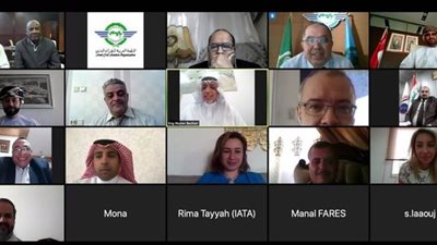 المنظمة العربية للطيران تناقش تداعيات كورونا بالفيديو كونفرانس