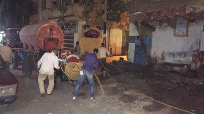 بعد وفاة سيدة بالكورونا.. حملات تطهير وتعقيم بشارع الأوبرج في المنصورة | صور