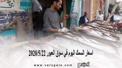 اسعار السمك اليوم في سوق العبور 2020/5/22