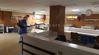 تعقيم وتطهير شامل بمستشفى العلمين النموذجي بعد انتهاء العزل الصحي | صور