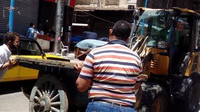 شن حملات مكبرة اشغالات الباعة الجائلين فى الاسكندرية